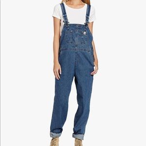 Vintage 1990s style cathartic womens denim overalls comfy and broken in MEDIUM